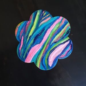 Colorful floral medium magnet